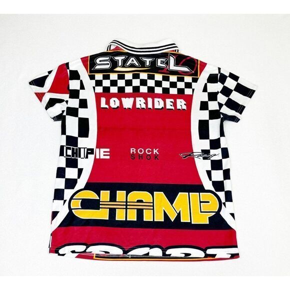 Vintage Champ Sport Racing Shirt Polo Rock Shock Chipie Statel - Picture 3 of 6